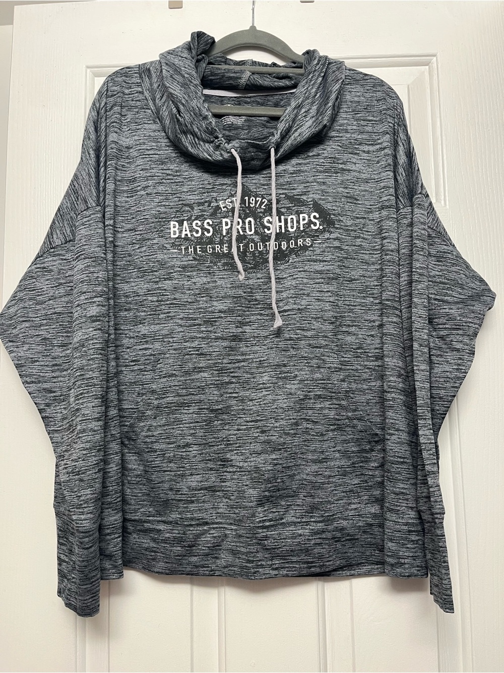 Bass Pro Shops Gray Marled Cowl Neck Hoodie